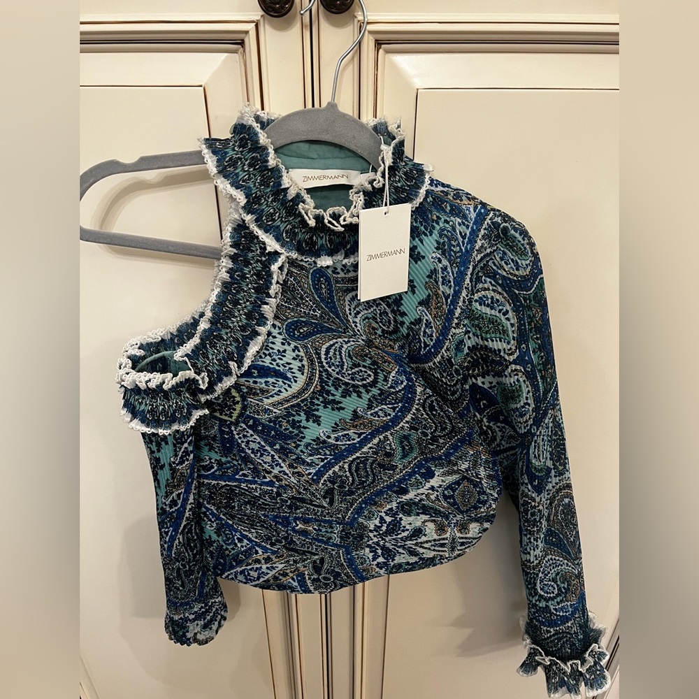 Zimmerman NWT Moncur ruffle neck bodice size 1